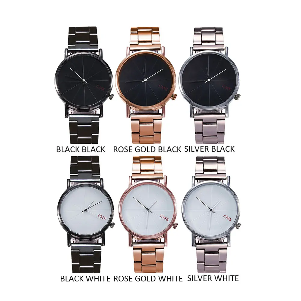 

Women Men Quartz Elegant Wrist Watch with Durable Steel Strap Casual Watches LL@17