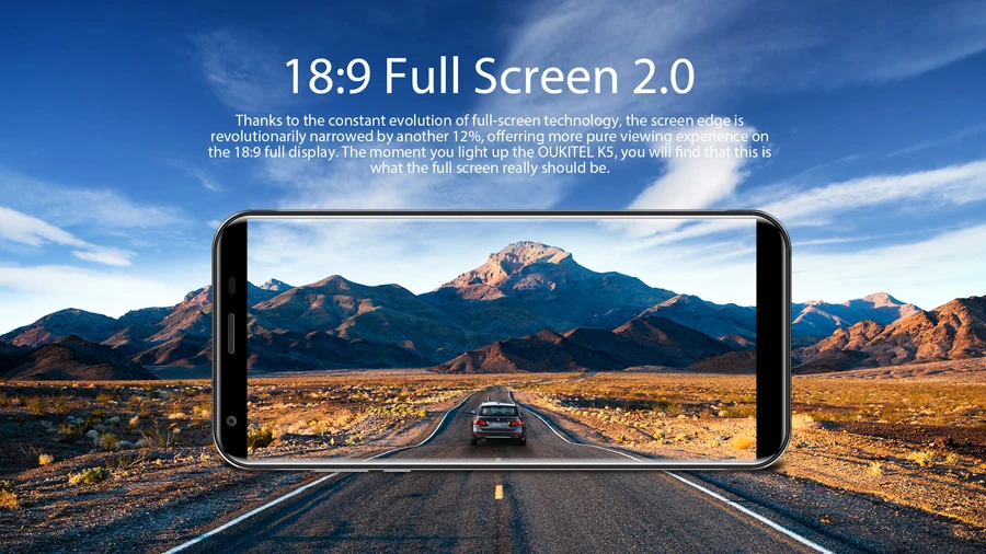 Oukitel K5 18:9 дисплей 5,7 ''HD Android 7,0 2 Гб ОЗУ 16 Гб ПЗУ MTK6737 четырехъядерный 13 МП 3 камеры 4000 мАч отпечаток пальца мобильный телефон
