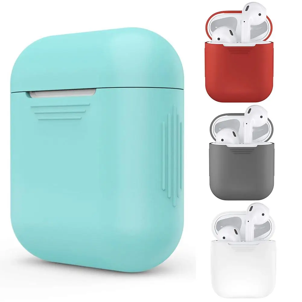 

Shockproof Soft Silicone Protector Case Cover Shield for Apple AirPods Earphones Fashion Portable Protective Case For air pods N