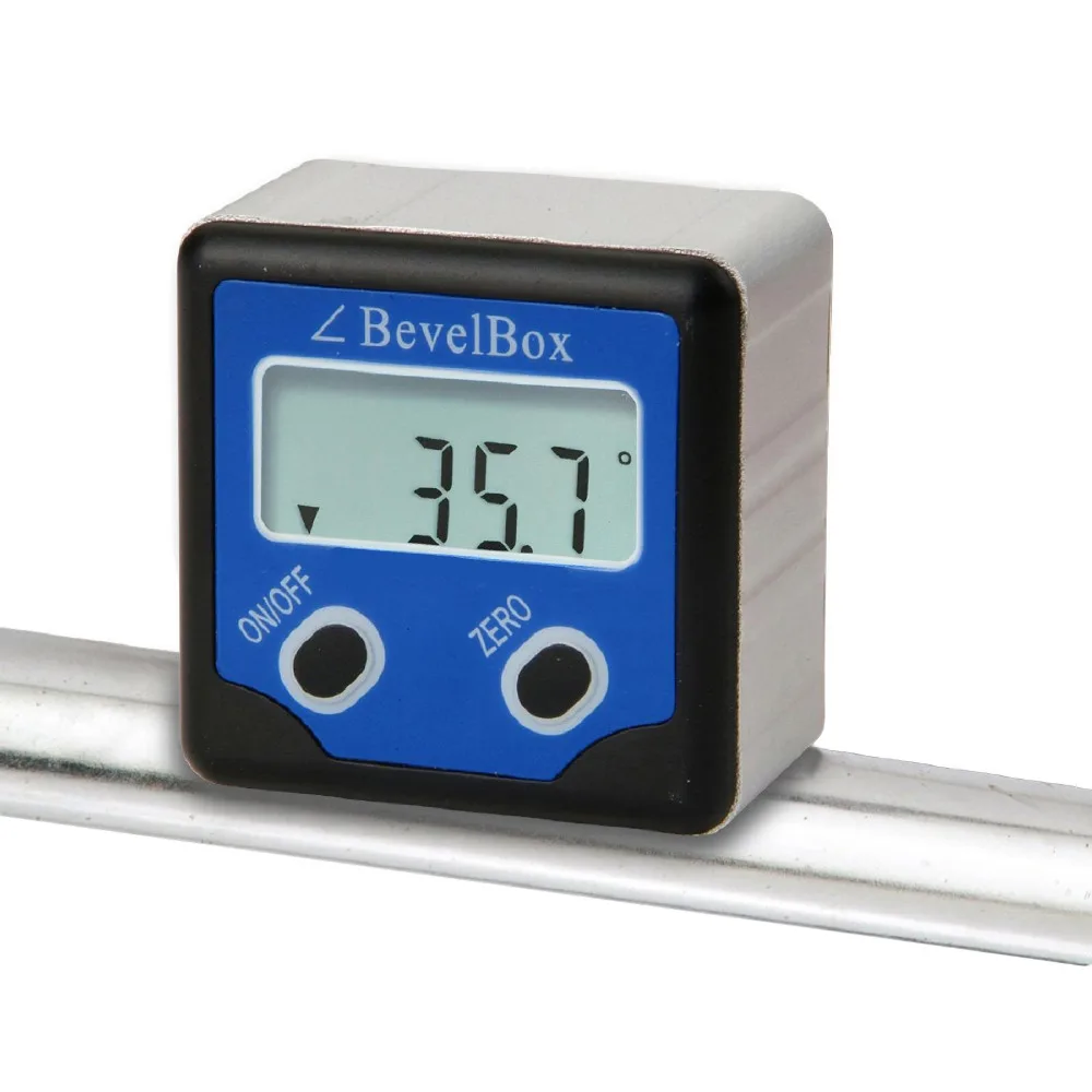 

Waterproof Digital Bevel Box Gauge Angle Protractor Inclinometer with 3 Strong Disk Magnet 0.1degree Accuracy