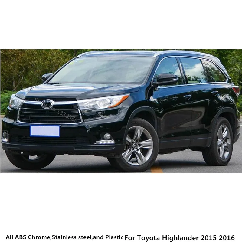 Для Toyota Highlander кузова Стайлинг детектор Лампы Stick Пластиковые окна стекло Ветер козырек Дождь/ВС гвардии vent 4 шт