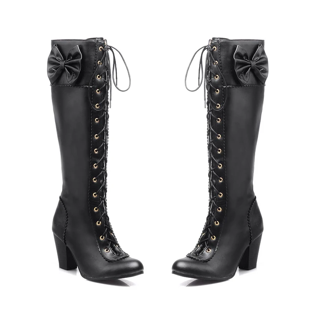 emo high heel boots