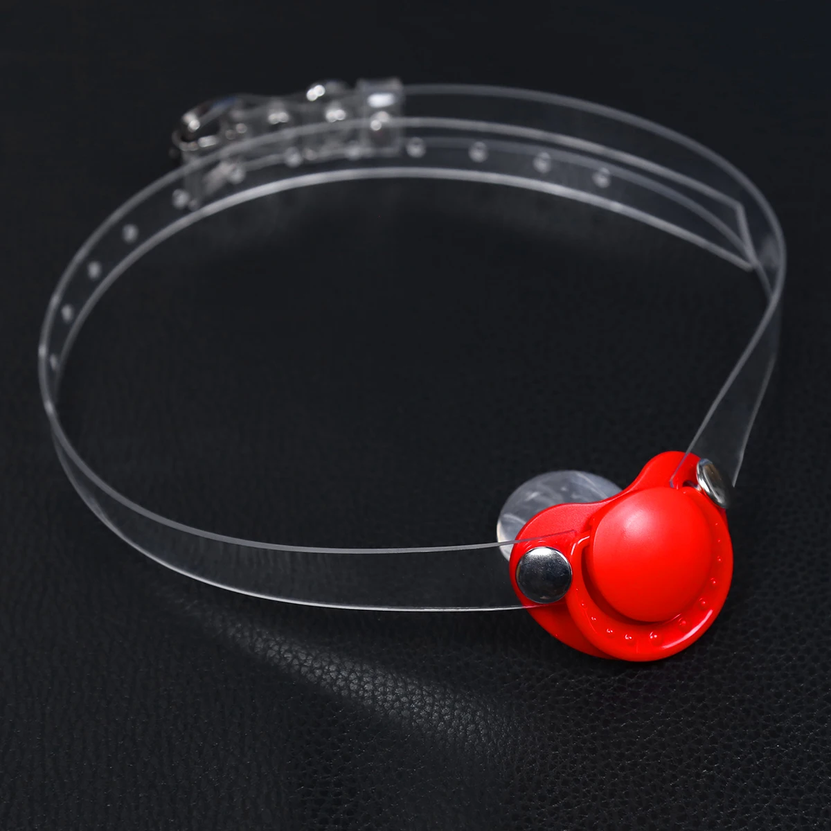 LoveFun прозрачный ПВХ мяч Paci Gag Heart пустышка/пустышка. Тихайте с нашей соской! БДСМ