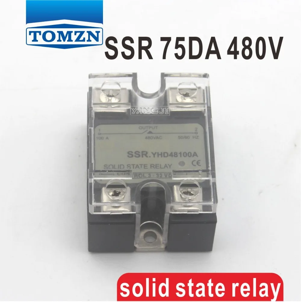 

75DA SSR Control 3-32V DC output 24~480VAC High voltage single phase AC solid state relay