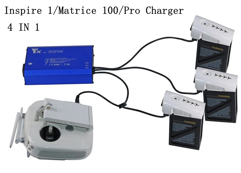 

4In1 Intelligent Inspire 1 MATRICE 100 Pro Drone Charger Battery Remote Controller Smart Fast Charging Same Time Hub Spare Parts