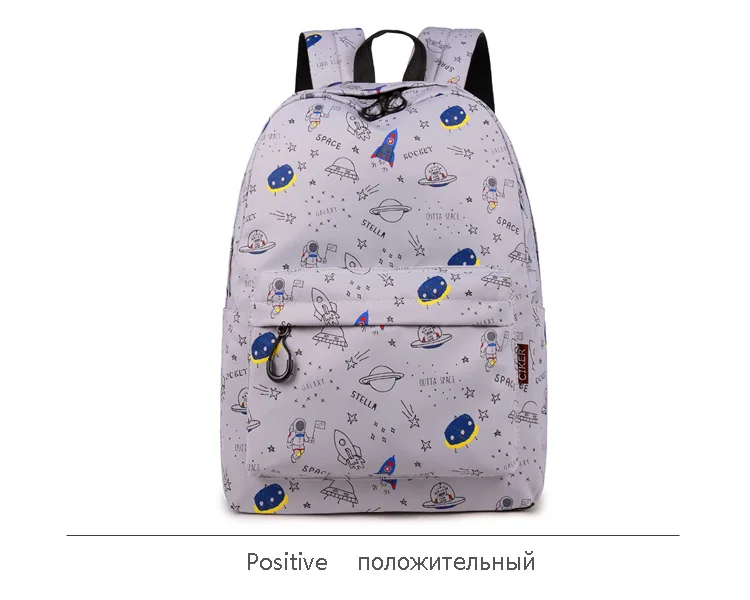 Space printing backpack for girs boys (1)