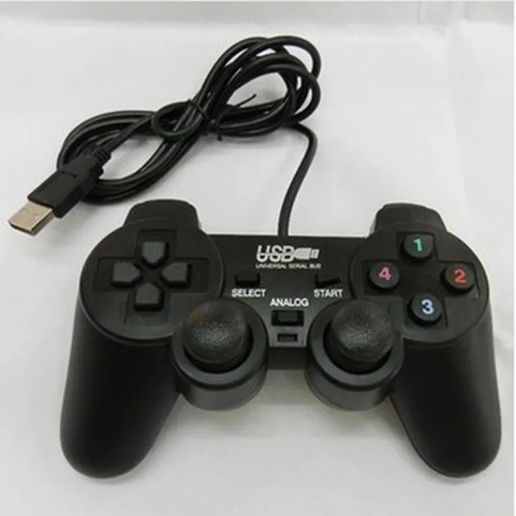 Vibration Joystick Wired USB PC Controller For PC Computer Laptop For WinXP/Win7/Win8/Win10 For Vista Black Gamepad