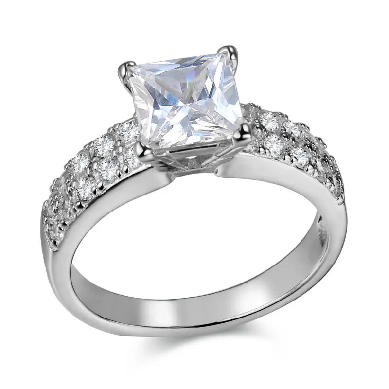 New 1.5 Ct AAA CZ Solid 925 Sterling Silver Jewelry Wedding Ring For