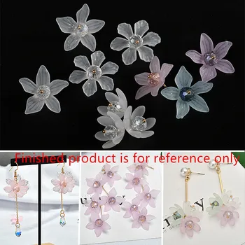 

Summer style 50pcs/lot beads core decoration cartoon flowers shape acrylic beaded diy jewelry earrings/garment accessory