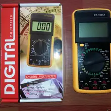 Цифровой, lcd, автоматический Диапазон мультиметр Омметр Амперметр Тесты er Мегаомметр Тесты сопротивление постоянной ёмкости, универсальный конденсатор DT9205A