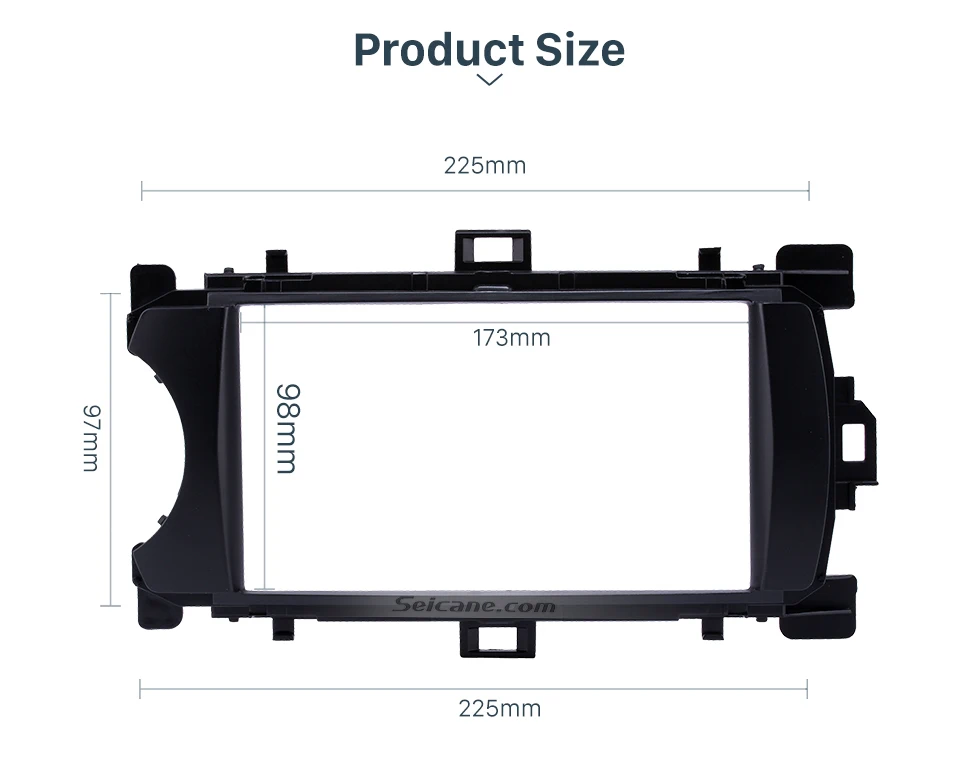 Product Size Ingenious Double Din 2012 Toyota Yaris Vitz LHD Car Radio Fascia Stereo Dash CD Trim Bezel Audio Cover 