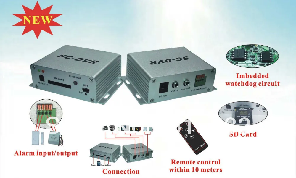 

new improved version Mini C-DVR Video/Audio Recorder Motion Detection TF Card Recorder with romote control