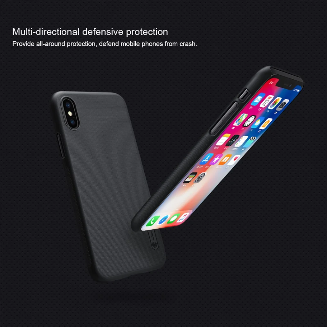 iphone se clear case For iPhone X XS Case Cover Nillkin Phone Case Super Frosted Shield Matte Hard PC Back Cover Black protector Case For iPhone XS best iphone se case