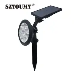 SZYOUMY 9 для подсветки газона с питанием от солнечной панели свет Водонепроницаемая садовая лампа уличный прожектор огни открытый свет