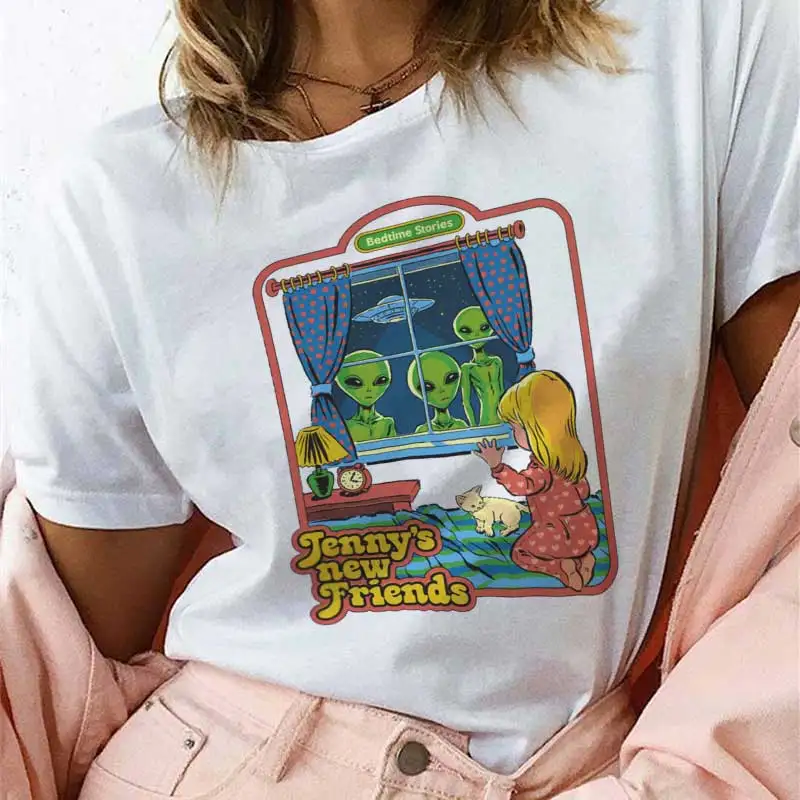 

Harajuku Summer Streetwear Kawaii Jenny's New Friends Female T-Shirt Korean Clothes 90s 80s Vintage T-shirt