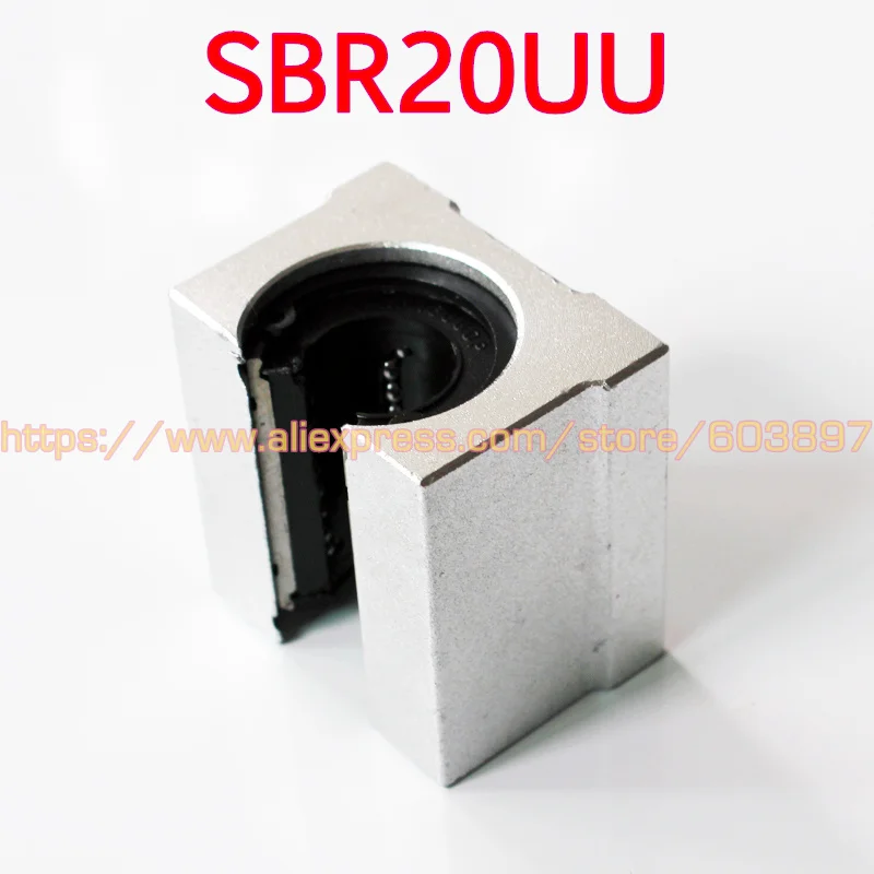 

8pcs/lot SBR20UU aluminum block 20mm Linear motion ball bearing slide block match use SBR20 20mm linear guide rail