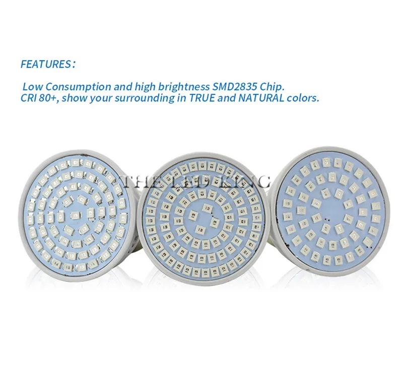 Высокая мощность 2835SMD LED E27 GU10 E14 18 Вт/28 Вт/60 Вт полный спектр светодиодсветильник