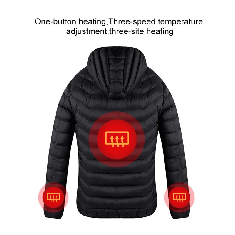1 шт. мужское женское теплое пальто USB электрическая батарея с длинными рукавами теплый жакет с капюшоном теплая одежда для катания на лыжах теплая одежда