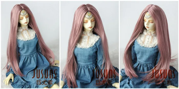 JD016 SD 1/3 BJD кукольные парики пробор линия длинный кудрявый парик Размер 8-9 дюймов 9-10 дюймов синтетический мохер кукольные парики