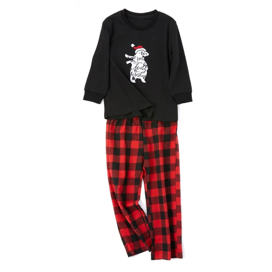 Семейные рождественские пижамы в клетку с оленем; одежда для сна для мамы, папы и детей; одинаковые комплекты для семьи; пижамы для мамы, папы и меня