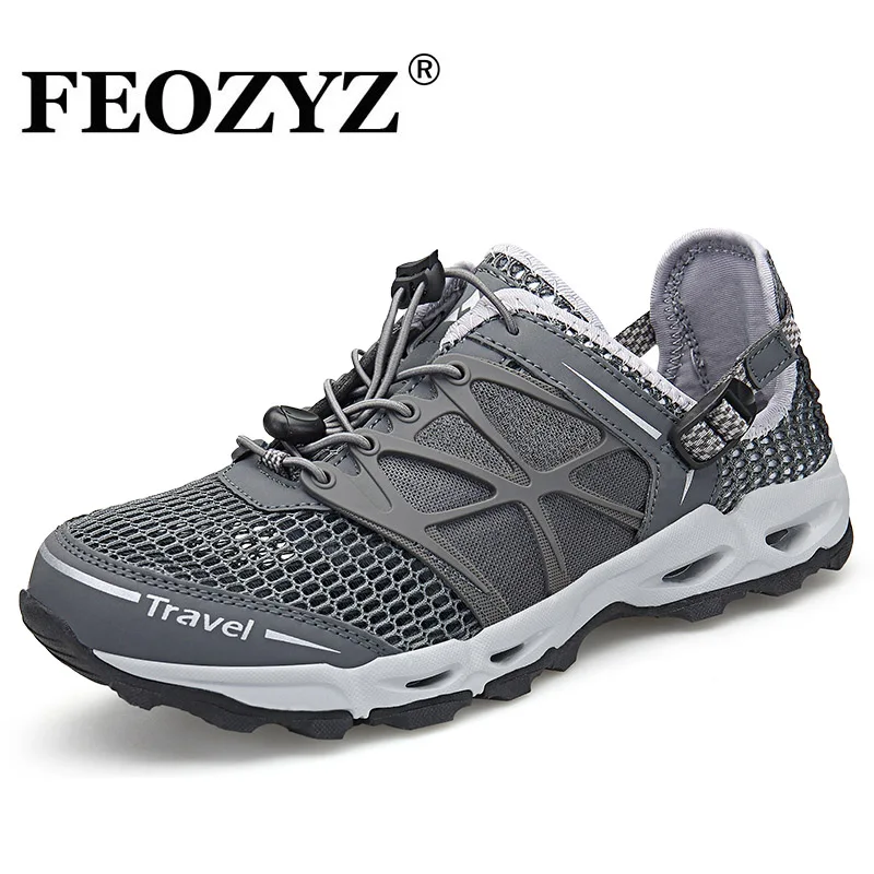 

FEOZYZ 2018 New High Quality Water Shoes Summer Outdoor Sneakers Men Aqua Shoes Trail Sandals Fishing Shoes Trekking Shoes
