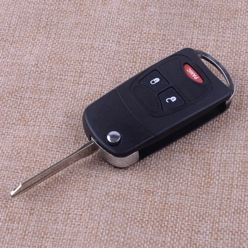 

CITALL New Car 3 Buttons Replacement Flip Folding Remote Key Shell Case Fob uncut blade for Chrysler Dodge Caliber Jeep Compass