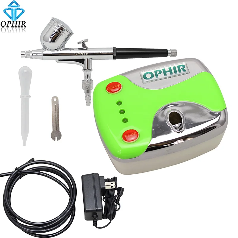 OPHIR Portable Airbrush Gun with Mini Air Compressor for Art Paint Crafts Paint 0.3mm Airbrush