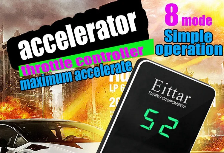 Eittar 8-режим регулятор дроссельной заслонки ускоритель максимального ускорения для MAZDA 5 с вращением по часовой стрелке и против часовой стрелки) винты) 1,8& 2.0L 2011