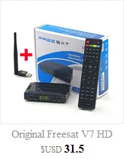 FREESAT тв мини беспроводной USB WiFi адаптер с антенной для V7 серии V8 цифровой спутниковый смарт тв android smart tv box