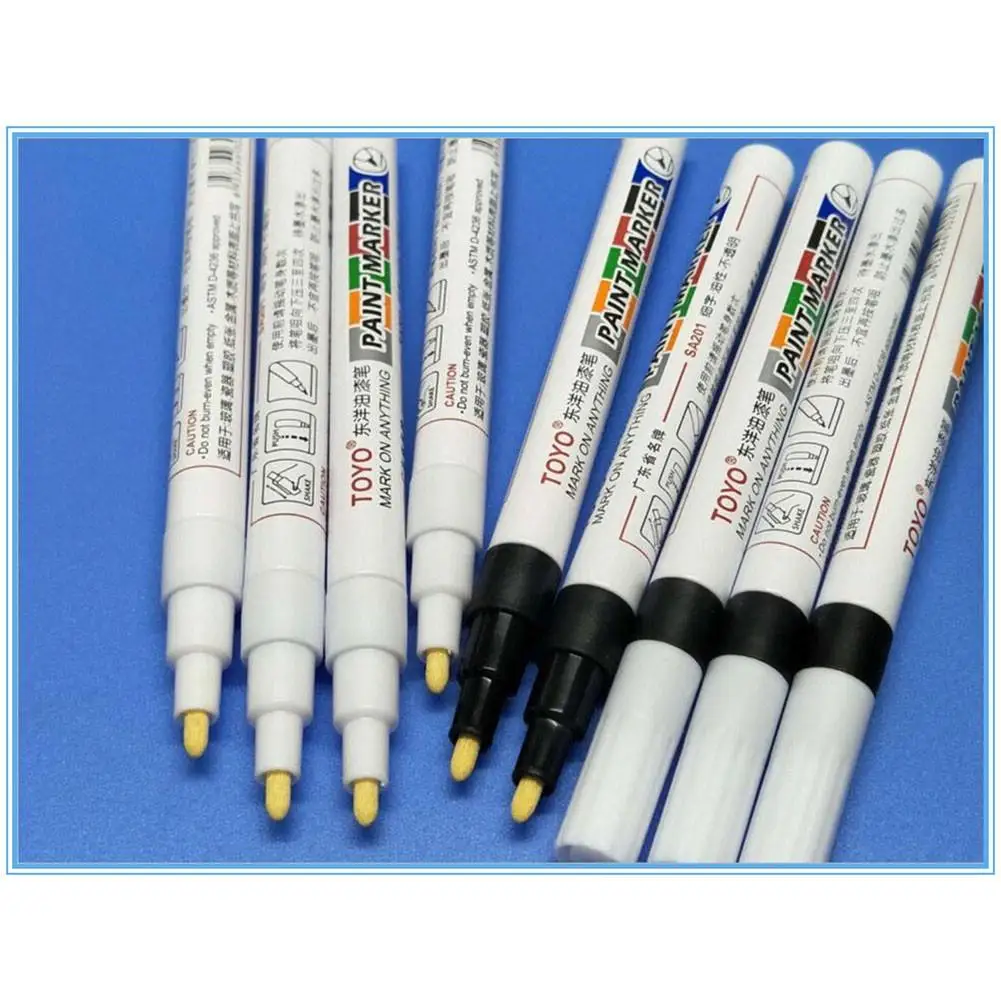 8ml Car Waterproof Paint Pen Care Car Wheel Tire Marker Pen Graffiti Paint Pen For Tires Metal Glass Wooden Plastic Paint Marker