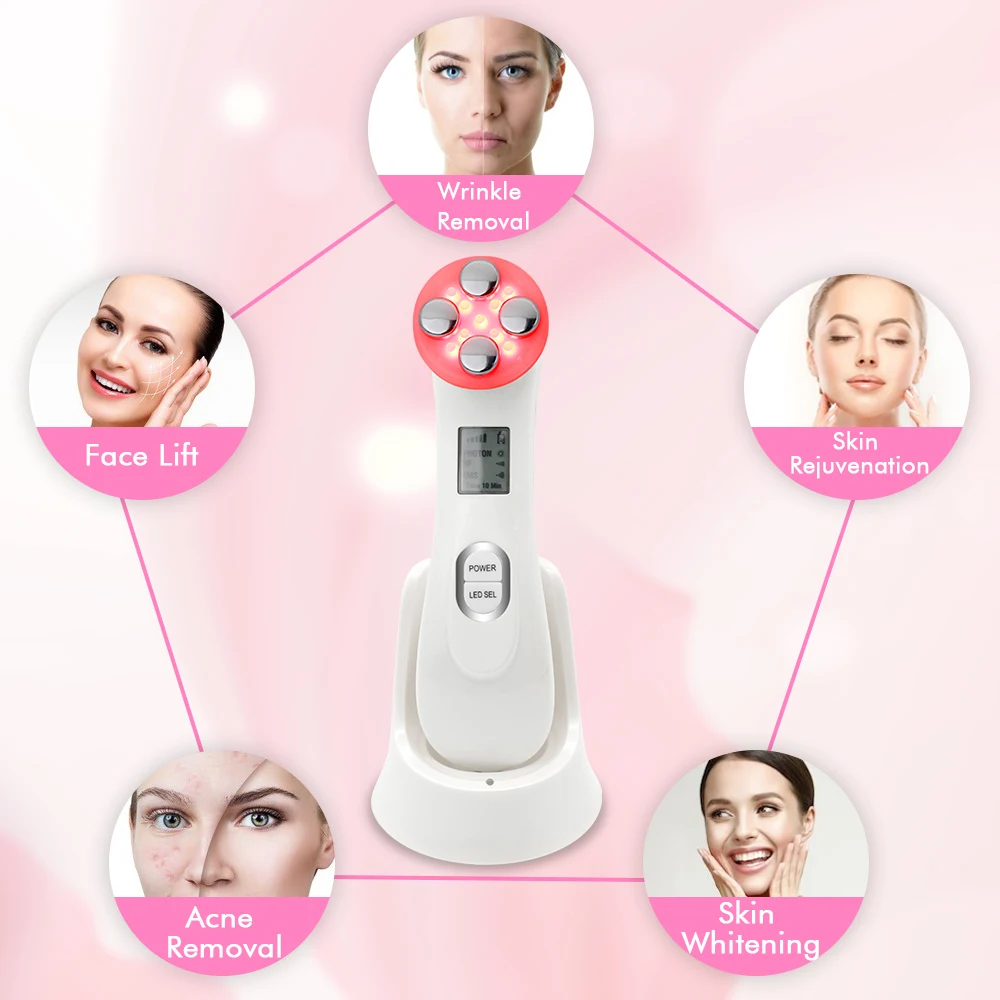  Electroporation Mesotherapy LED Photon Light Therapy RF EMS Skin Rejuvenation Face Lifting Tighten  - 32796906510