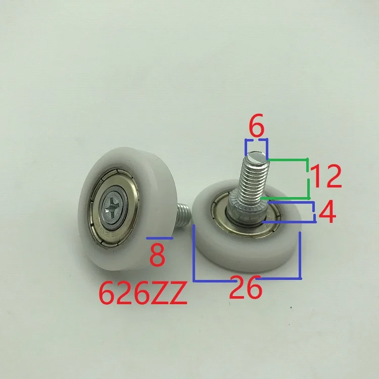 5 шт. M6x12mm торговый автомат раздвижной шкив колеса Лифт стол трек подшипник 26 мм