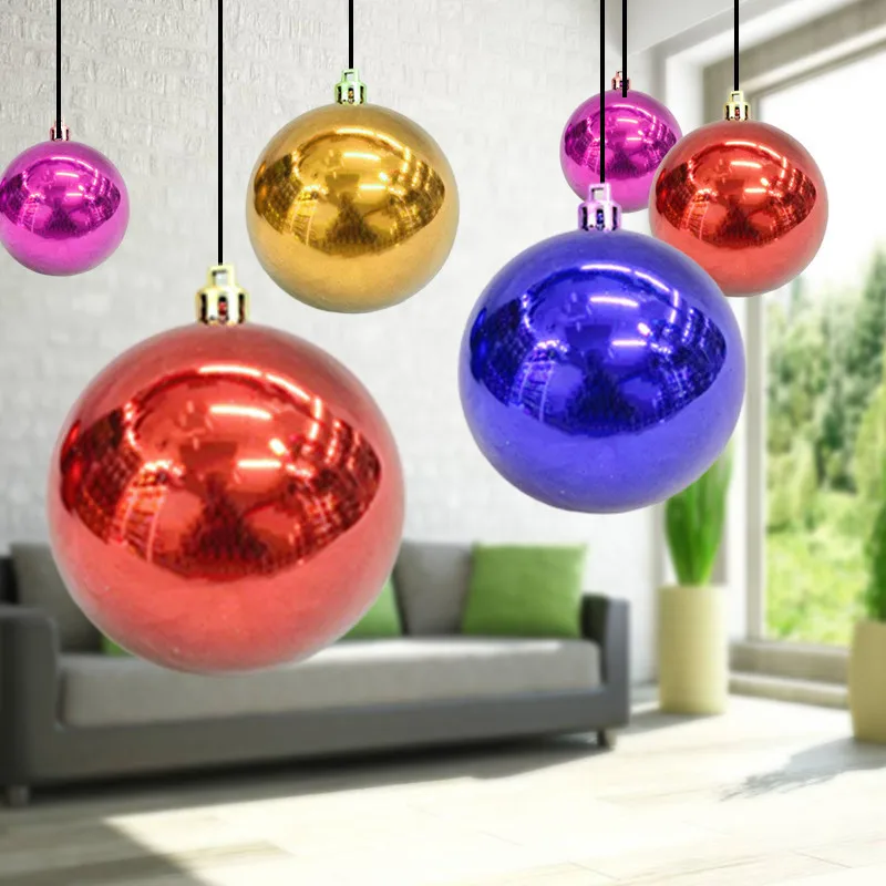 24Pcs/Lot Colorful Glitter Christmas Balls Ornament Hanging Baubles Decoration For Christmas Party Decoration