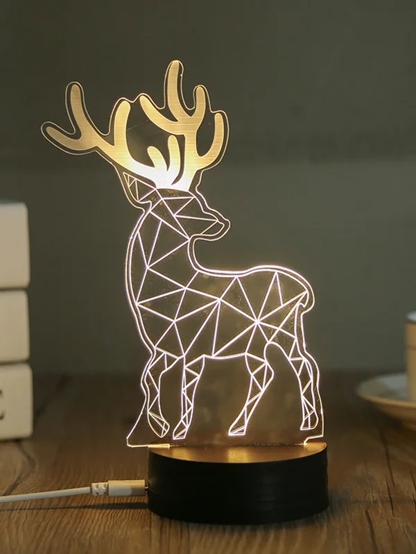 

Cartoon Cute 5V 0.5W USB Warm Light Animal Print 3D LED Night Light Home Decorative Table Lamp 3D Night Lamp Kids Toy Gift