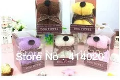 

Free Shipping !30*30CM Big Size Cute Dog Wedding Gift towel , Gift design , Every Occasion Suitable Multifunction Towel