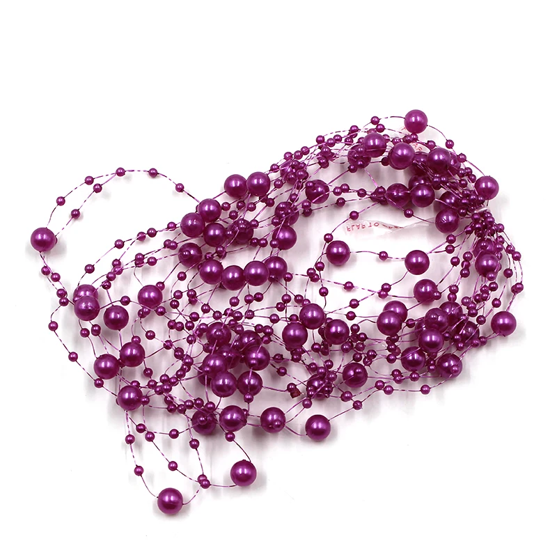 

5 Meters 8+3mm Fishing Line Artificial Pearls Beads Chain Garland Flowers DIY Wedding Party Decoration Products Supply