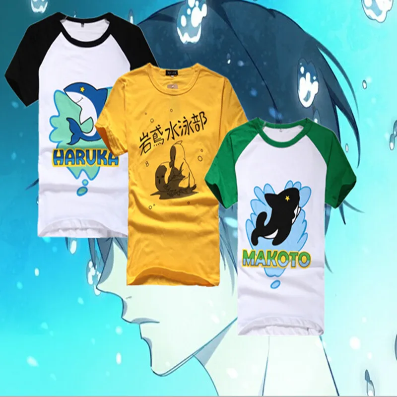 

NEW Free! Iwatobi Club Cosplay Costume Unisex Cotton T-shirt T Shirt Tee Unisex plus size Adults Boys Girls Women Men Tops