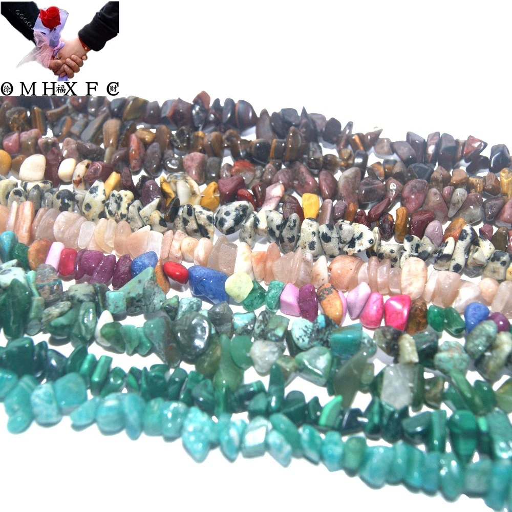 

OMH Wholesale 3-5MM Natural Stone Irregular Shape Bead Tiger Eye Amethysts Agates Lapis lazuli Jewelry Making DIY NecklaceZZ06
