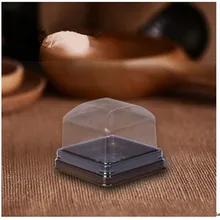 Для бисквитного печенья мини торт Пластик упаковочные материалы, для лунных пряников коробочка для кондитерских изделий, коробка с прозрачной крышкой 6 см* 6 см* 4,5 см