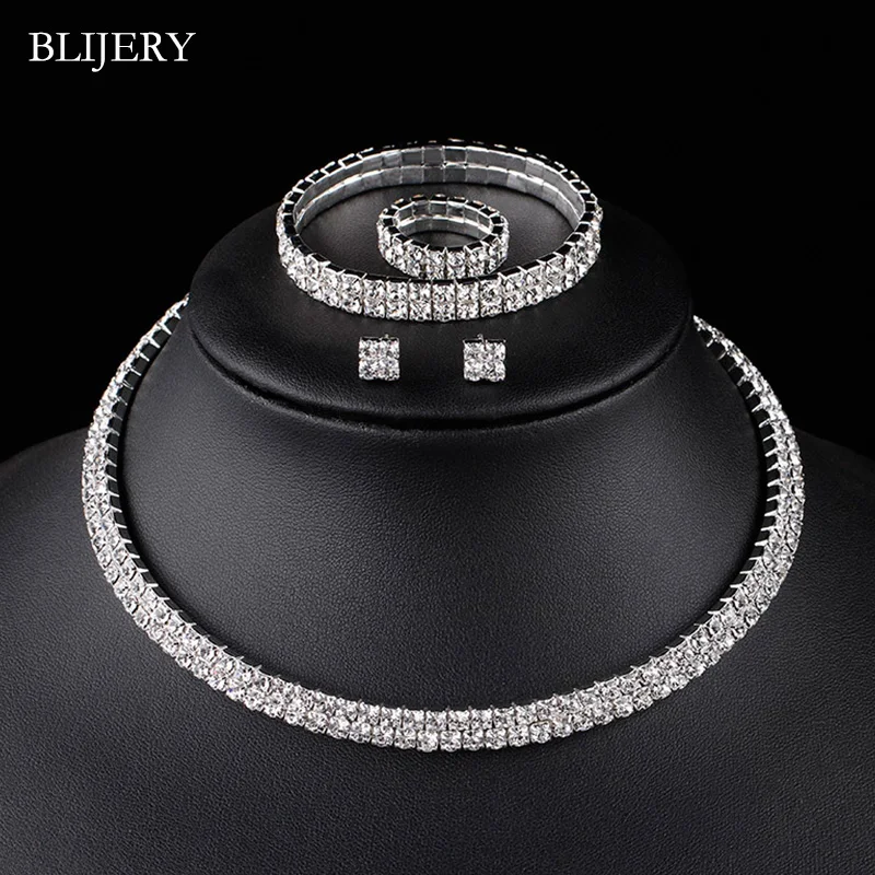bridal jewelry sets necklace earrings and bracelet