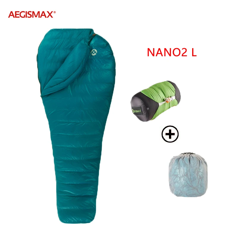 Aegismax мини обновление Nano 2/Nano 2 длинный 95% белый гусиный пух Мумия Сверхлегкий Сращивание походный Кемпинг 800 FP спальный мешок