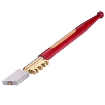 

18mm Portable Glass Cutter Professional Diamond Tipped Glass Cutter Pencil Window Glass Craft Cutting Knife Wooden Handle Tool