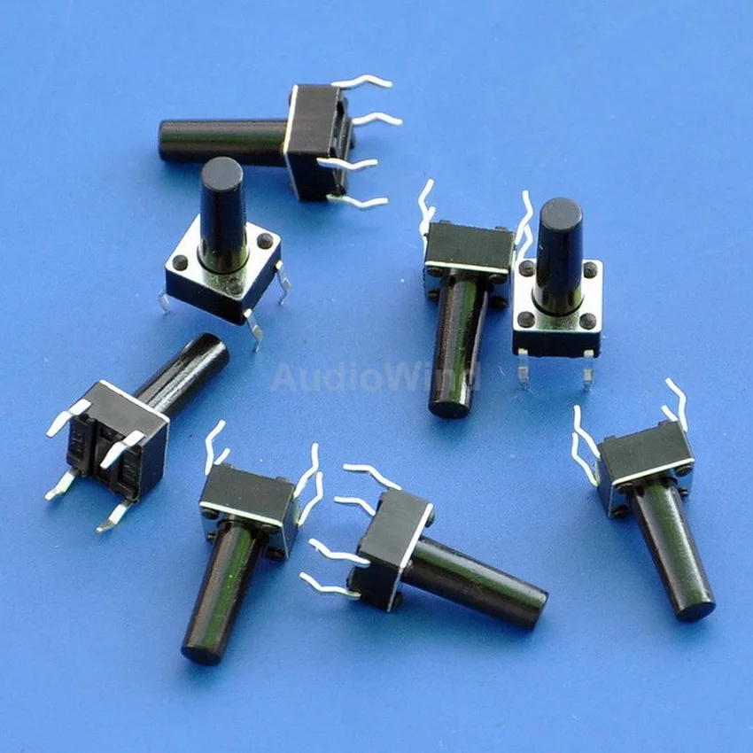 

( 20 pcs/lot ) Tactile Button Switch, Momentary,6x6x13mm, Black.