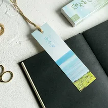 30 шт./кор. летний пейзаж фон фотографии с природными пейзажами бумажные закладки книжные держатели открытка детская кавайные канцелярские школьные УП