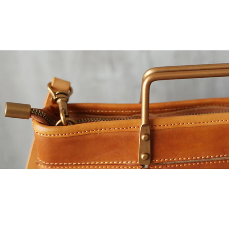 AETOO Retro literary original handmade leather handbag geometric stitching small tote bag casual leather dumpling bag handbag