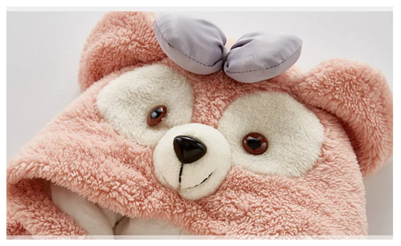  winter wind proof cloak for baby girls boys cotton warm jackets kids coats children clothes duffy bear coats (3)