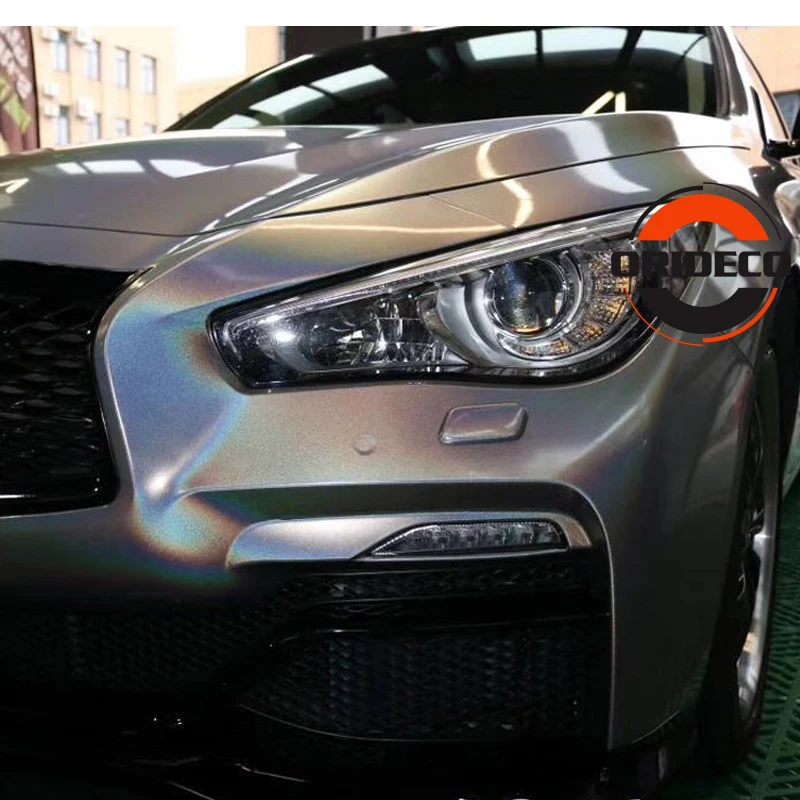 Laser silver vinyl wraps 6