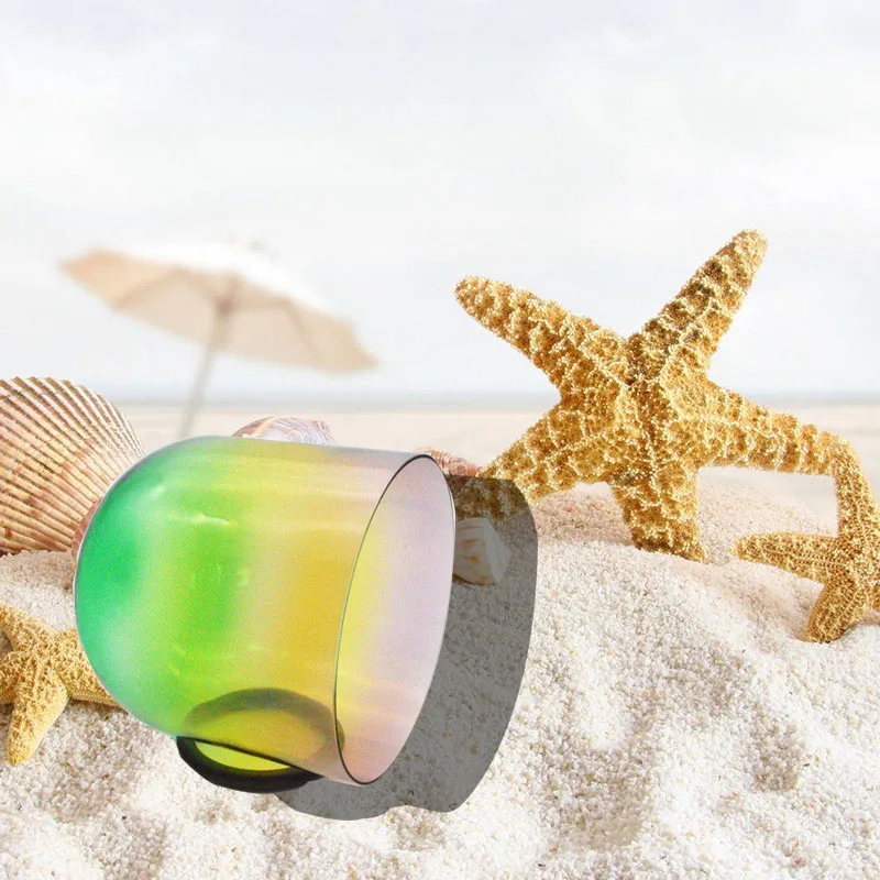 

HF 9” Rainbow Quartz Crystal Singing Bowl with colorful Light Customizable Note C/D/E/F/G/A/B/A# For Yoga