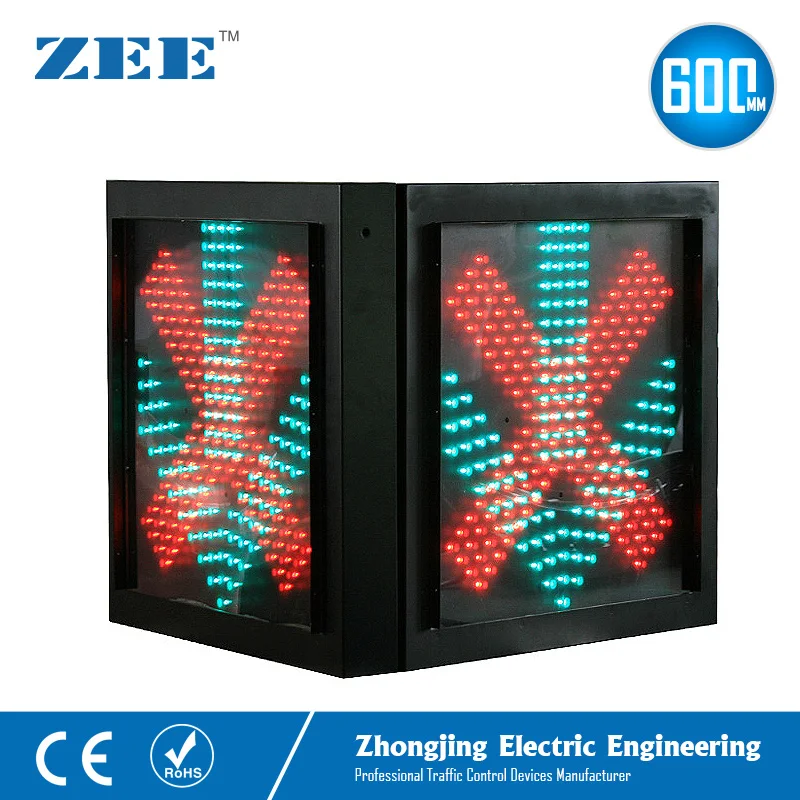 

Double Side 600mm LED Traffic Light Toll Station High Way Traffic Signal Light Red Crossing and Green Arrow Signals