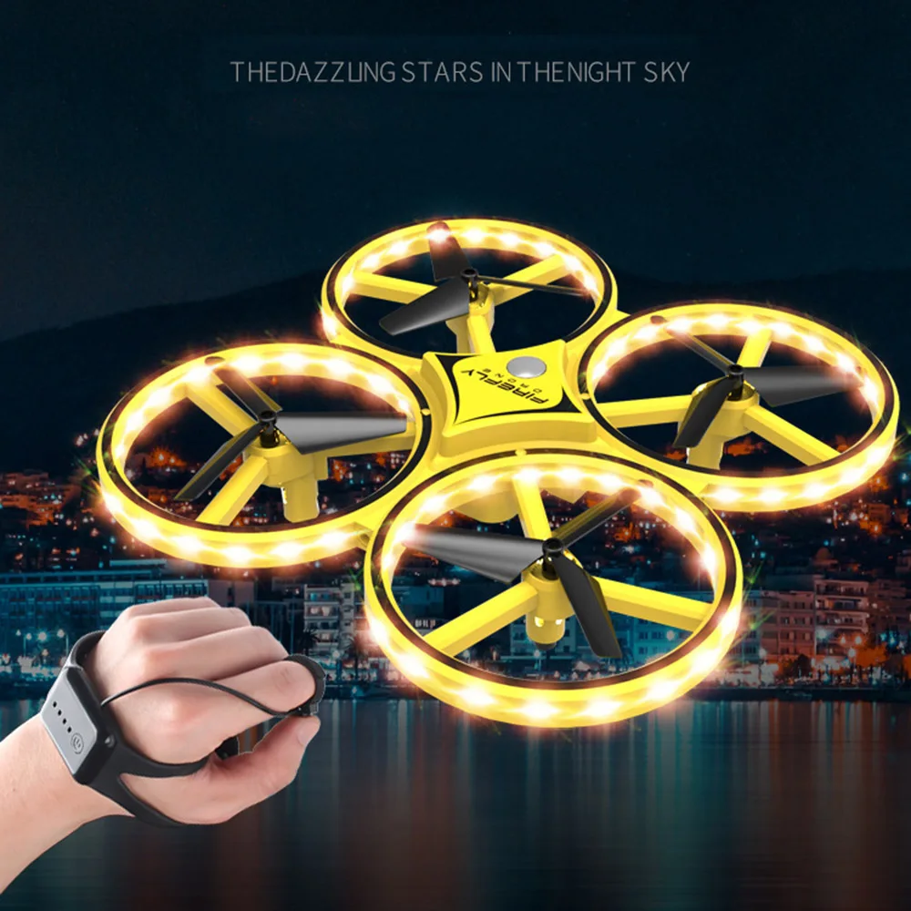 

RC Helicopters Remote Control Toys Watch sensor four-axis Gesture sensing suspension obstacle avoidance intelligent kid baby toy